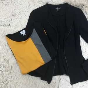 Worthington Color Block Sleeveless Blouse